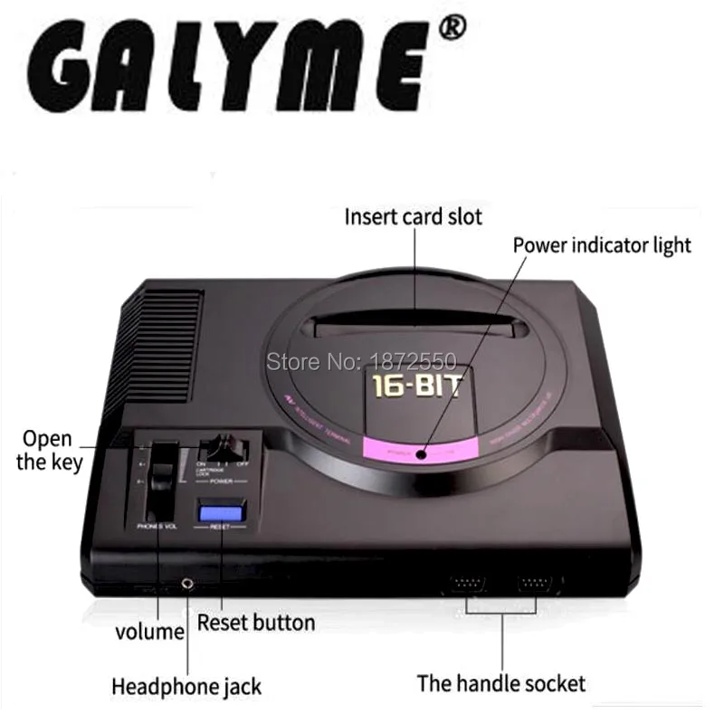 Горячая HDMI 16 бит видео игровая консоль SEGA MEGA DRIVE 1 Genesis высокой четкости HDMI ТВ выход с 2,4G беспроводной контроллер картридж