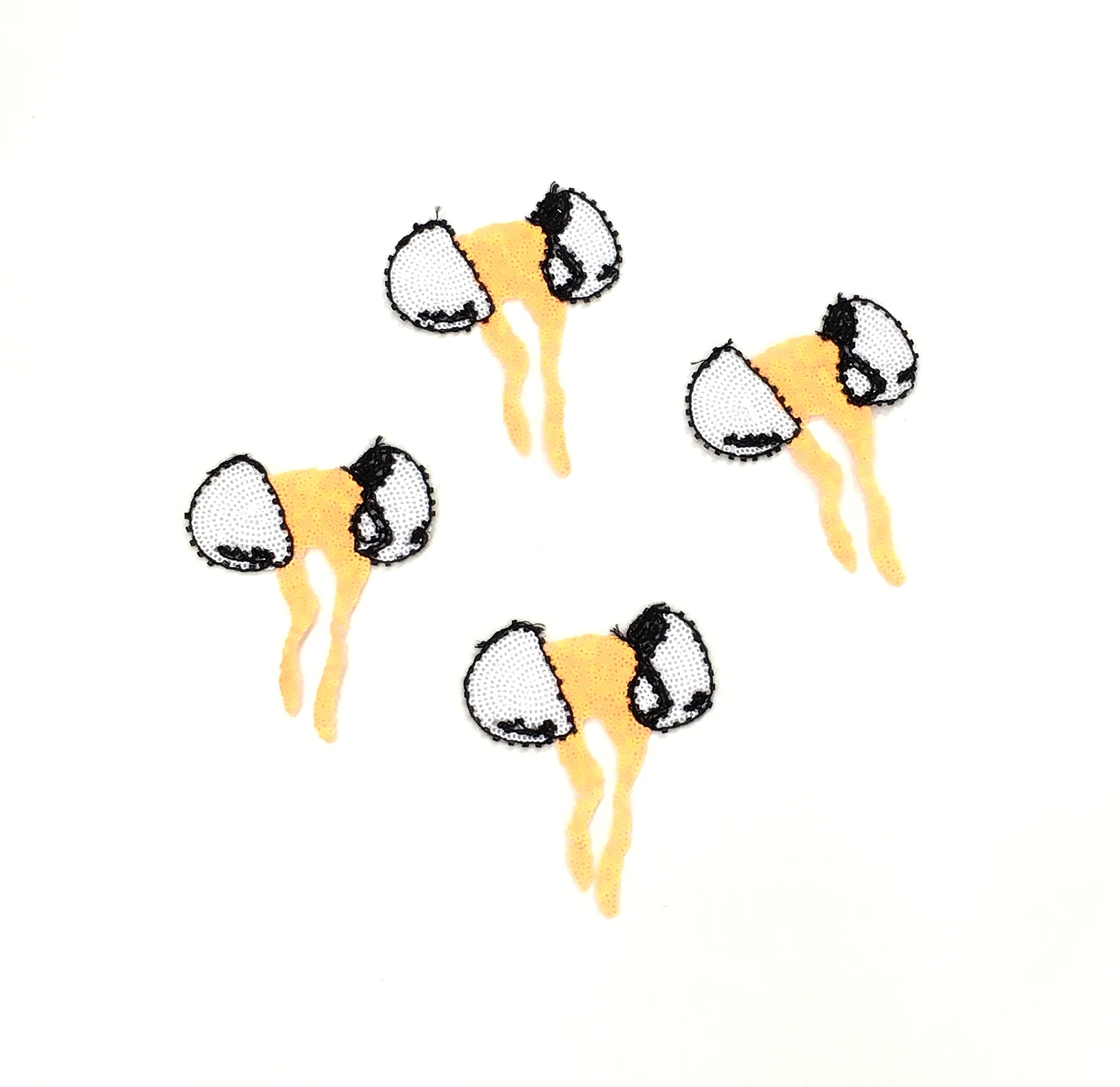 

broken egg sequins patch embroidered fabric applique fashion T-shirt clothing decoration patch iron on patches for clothing