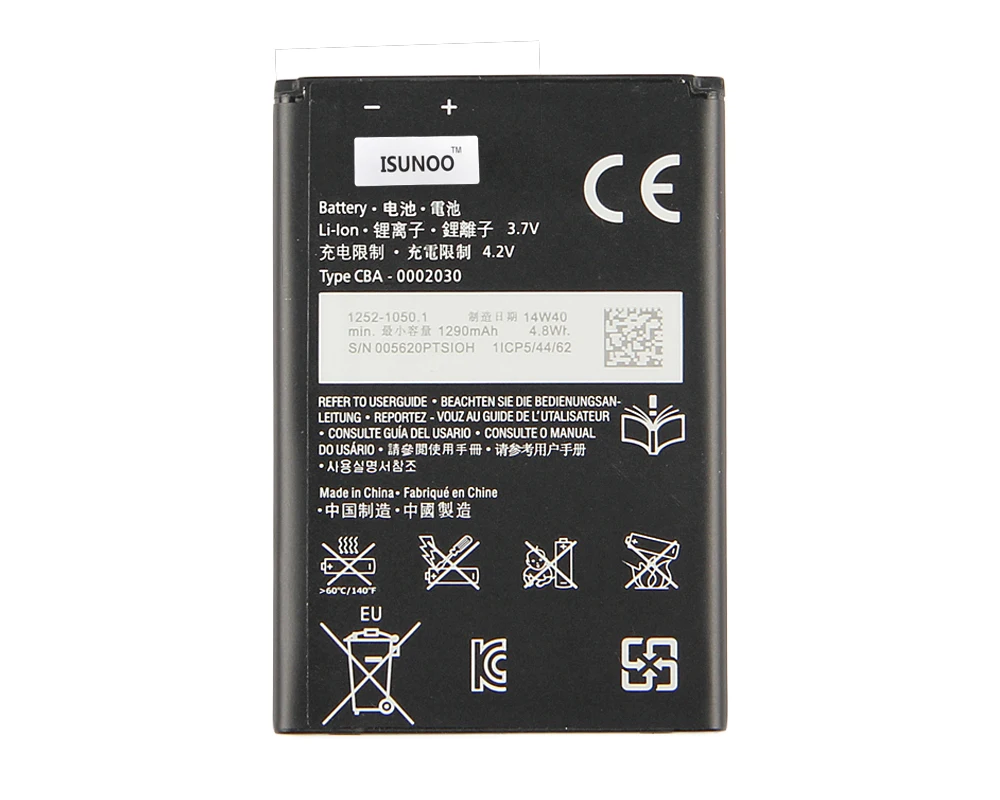 Аккумулятор ISUNOO BA600 10 шт./лот 1290 мА · ч литий-ионный аккумулятор для Sony Xperia U ST25I St25a