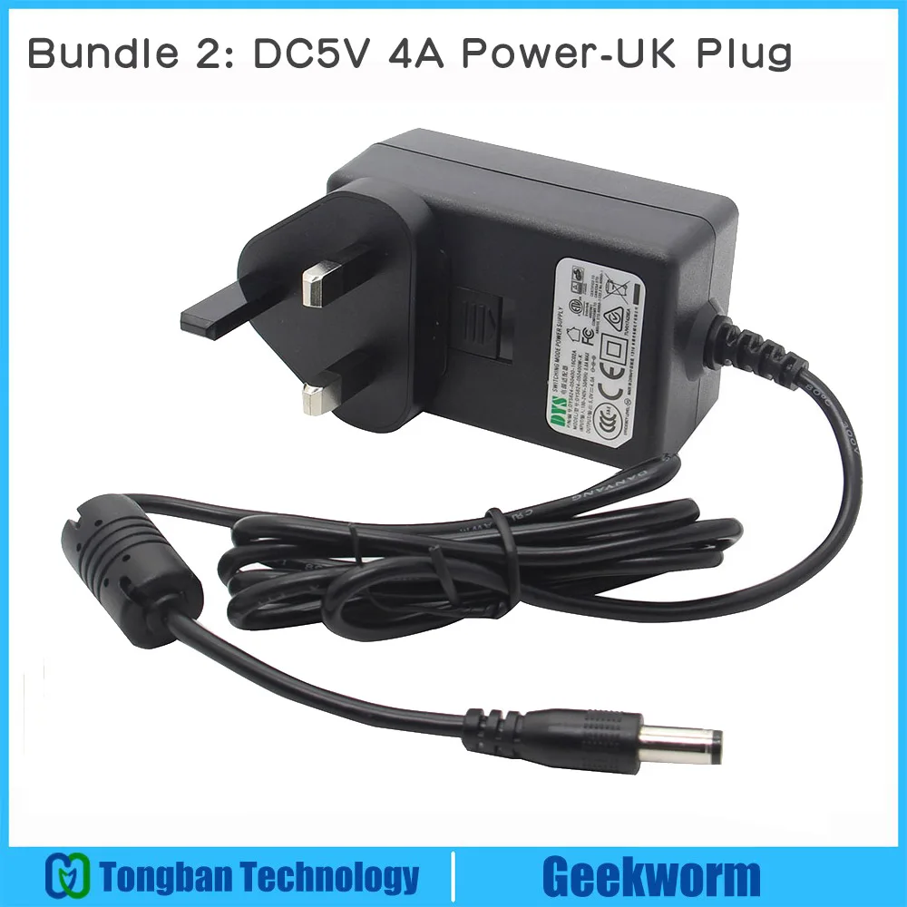 Power UK Plug DC 5V 4A Мощность адаптер с EU/US/UK Plug DC5.5x2.5 Питание для NVIDIA Jetson нано комплект разработчика - Цвет: Power UK Plug