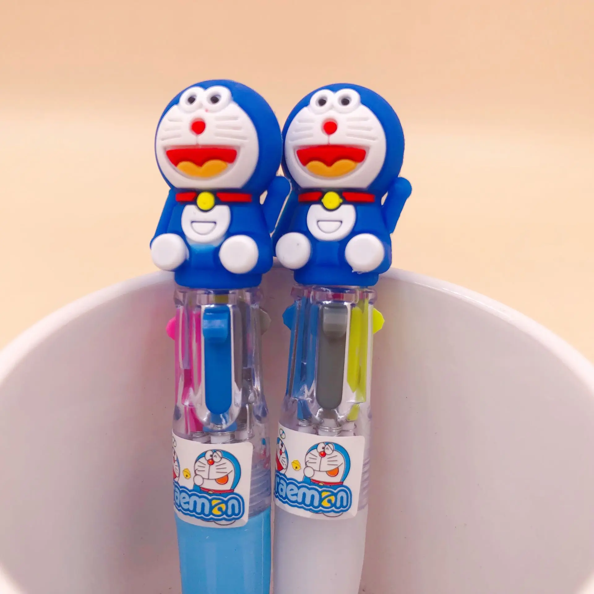 Мини шариковая ручка Doraemon 1 шт. 4 цвета мультяшная с животным школьные