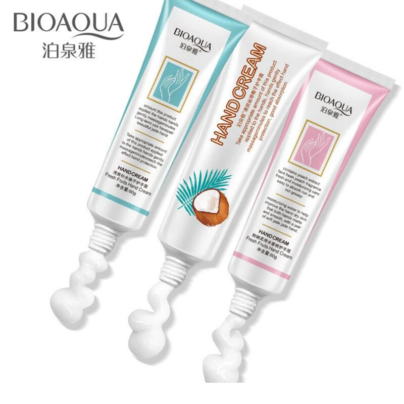 Крем для рук BIOAQUA кокосовый грейпфрут персик увлажняющий питательный женский