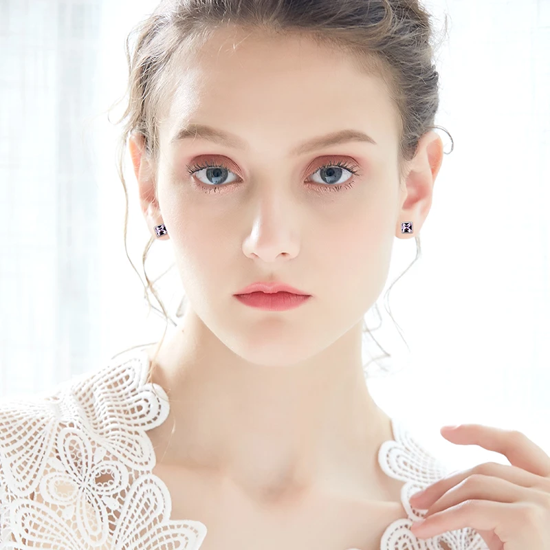 Женские корейские серьги-гвоздики Cdyle из стерлингового серебра 925 пробы