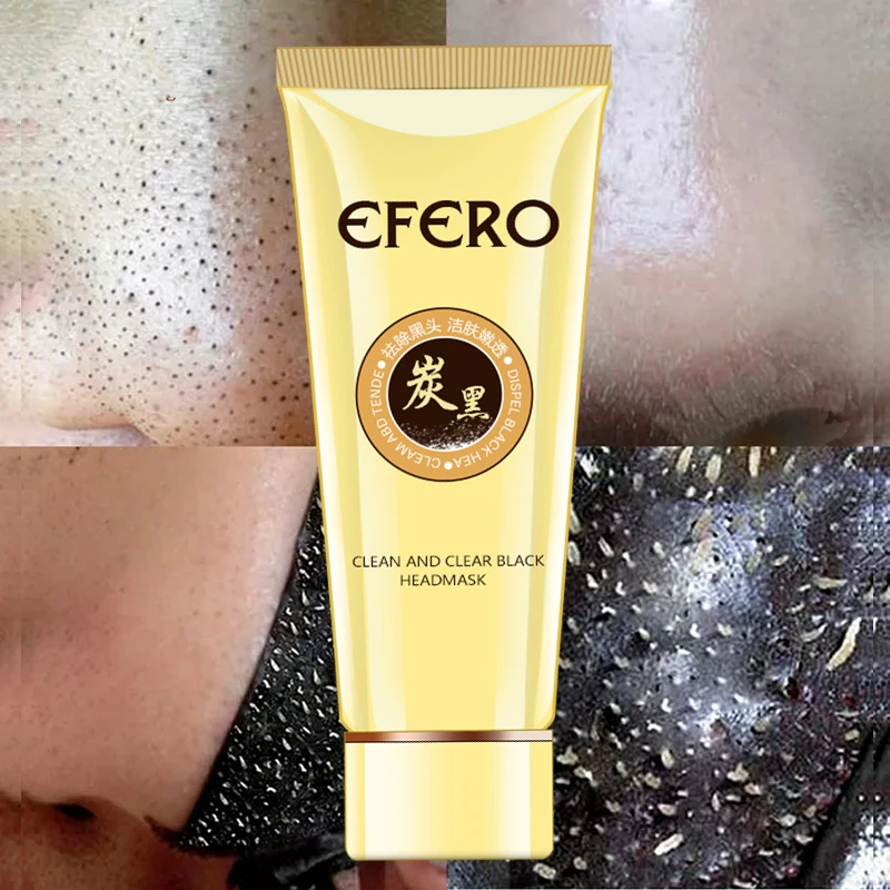 Черная маска efero для лица удаления черных точек отшелушивающая от оригинальных