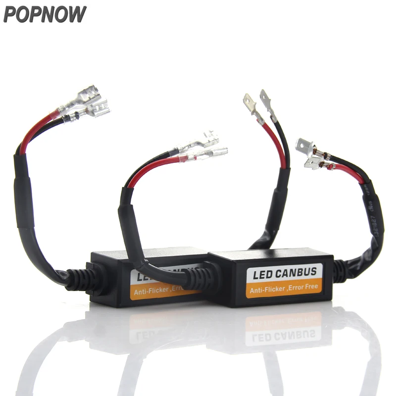 Popnow 1 комплект H3 Led Canbus без ошибок антимерцающий резистор декодер автомобильный