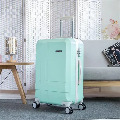 1 pcs luggage KLQDZMS в британском стиле; стильная одежда; партия из 20/24 дюйма Комплект багажных сумок на колесиках с Сумки из натуральной кожи женская тележка, масштабных дорожных чемоданов с косметичкой колеса - Цвет: 1 pcs luggage