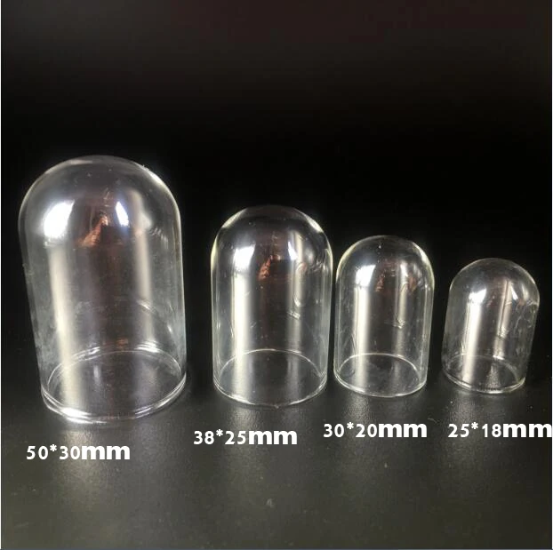 

100pcs hollow Cylinder glass tube locket pendant glass bottle vial cover dome pendant handmade jewelry findings different size