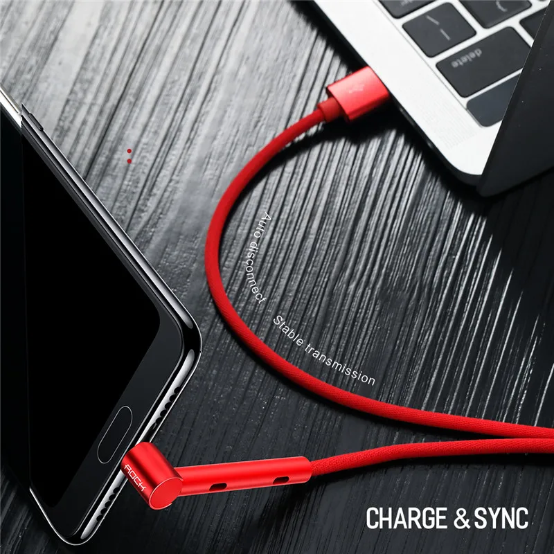 Кабель держатель Rock USB Type C для Samsung Galaxy S9 8 Note 9 3 1 металлический нейлоновый кабель