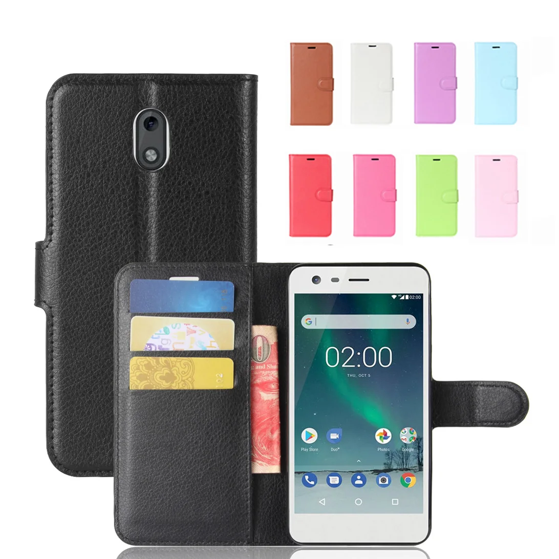 Флип чехол для Nokia 2 Бумажник кожаный стенд с держатель карт телефон