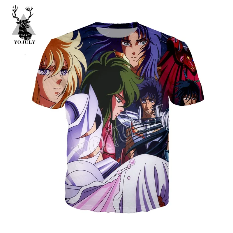 19 YOJULY, Япония, аниме, ST Seiya, 3D печатная Футболка, унисекс, летняя футболка с коротким рукавом, Мужская/женская модная повседневная футболка с круглым вырезом, t64 - Цвет: 19