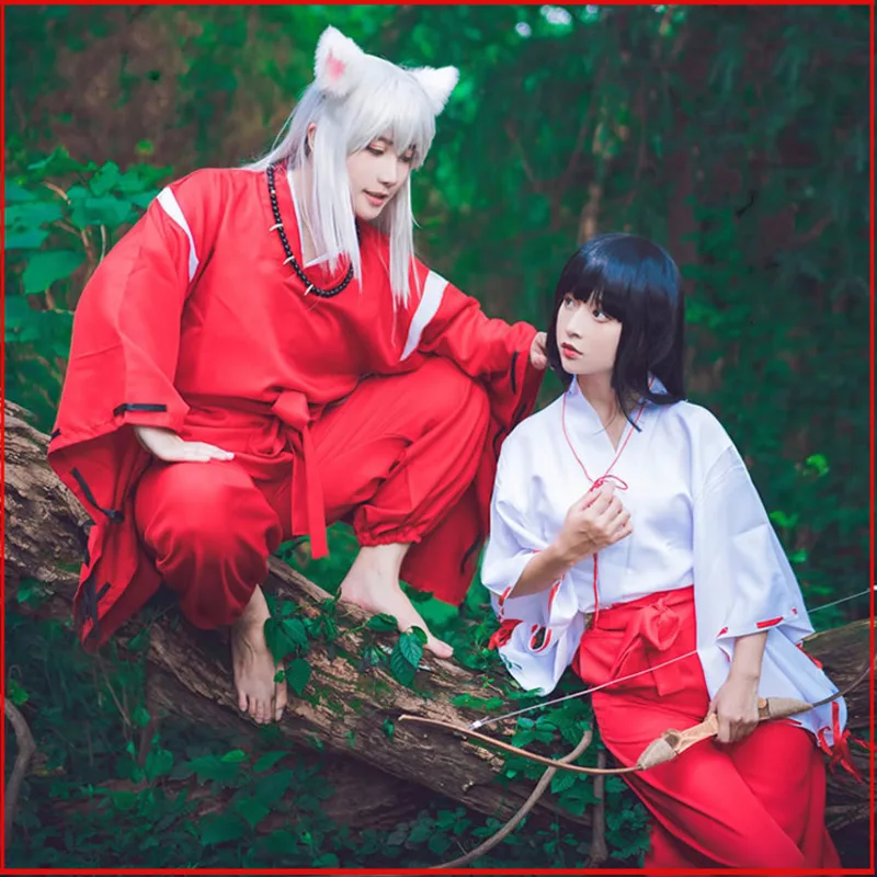 Аниме Inuyasha kiyo костюм для косплея Mikofuku японское кимоно одежда самураев полный