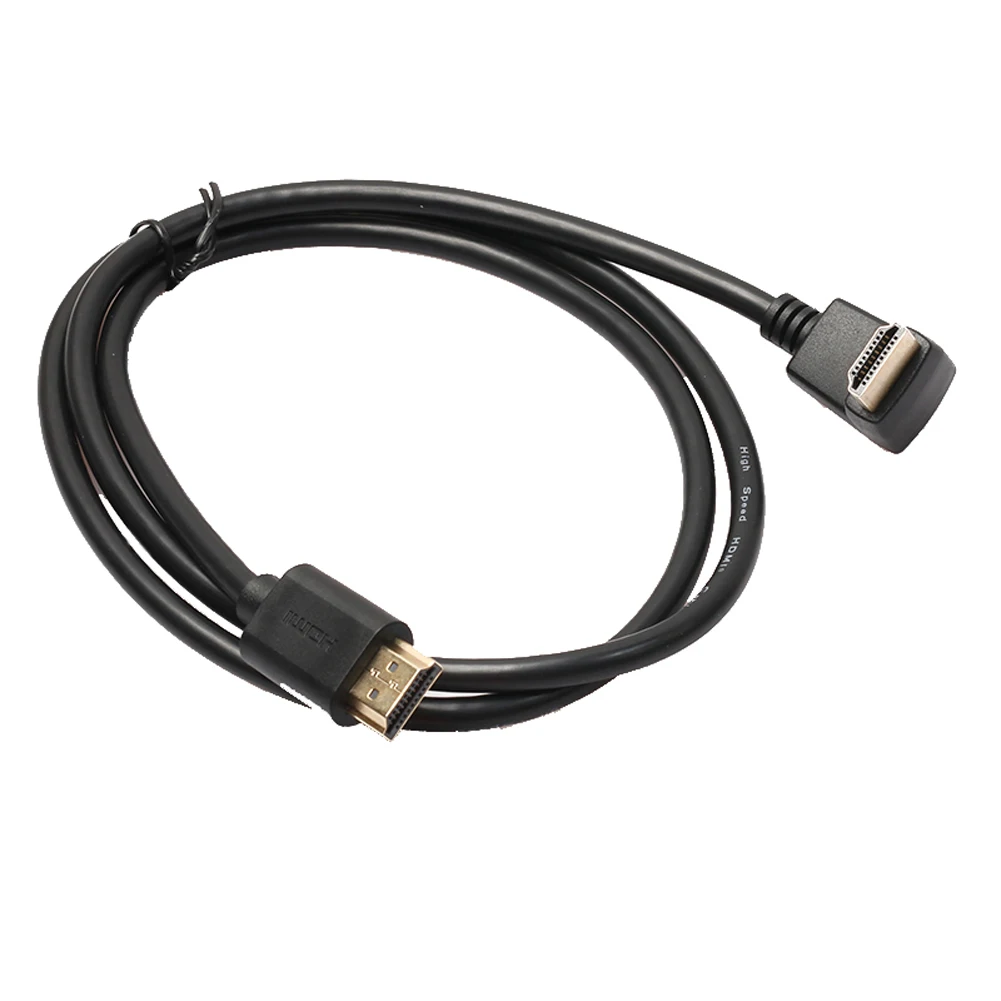 Высокая Скорость 1 м Full HD 1080p HDMI кабель 90 градусов угол HDMI кабель Kable поддерживает для PS3 PS4 ТВ DVD плееры ПК компьютер