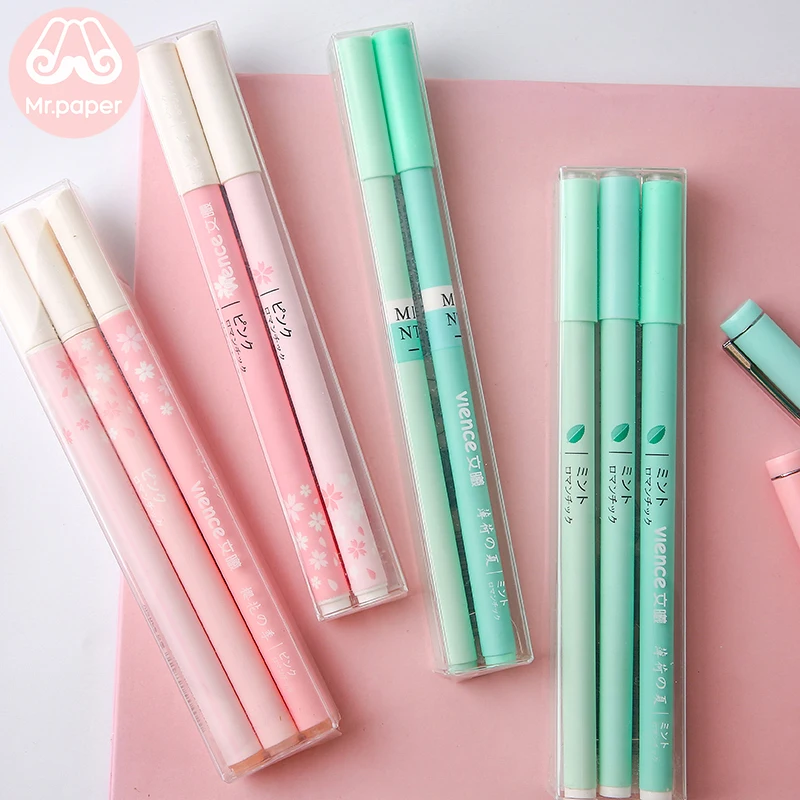 Mr paper Sakura розовые мятные зеленые Kawaii для студентов гелевые ручки письма школы