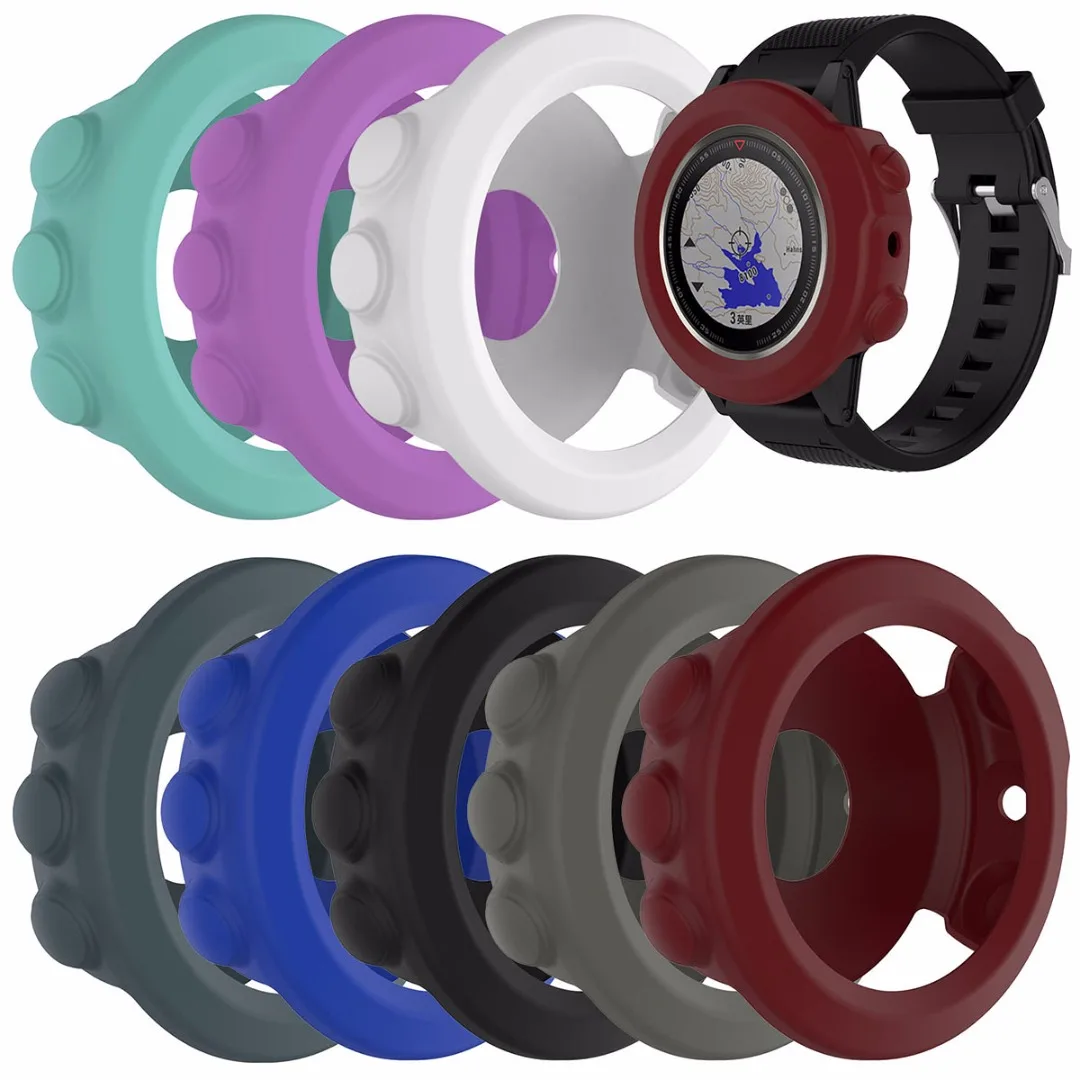 Цветной силиконовый браслет Защитный Браслет чехол защитный для Garmin Fenix 5X GPS Watch |