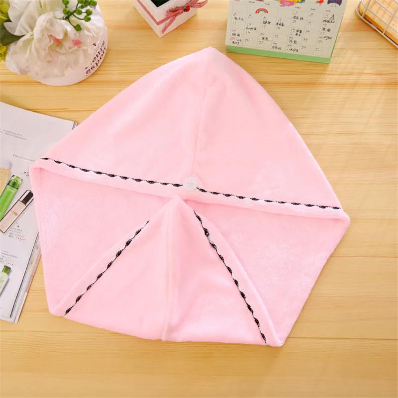 2018 Solid Color Women Hair Towel Bathroom Super Absorbent Quick-drying Microfiber Bath Dry Cap Salon 25x60 cm | Дом и сад