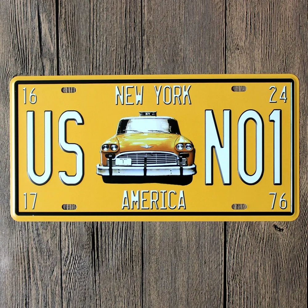Новый шоссе 66 США металлическая жестяная вывеска автомобиля номер лицензии