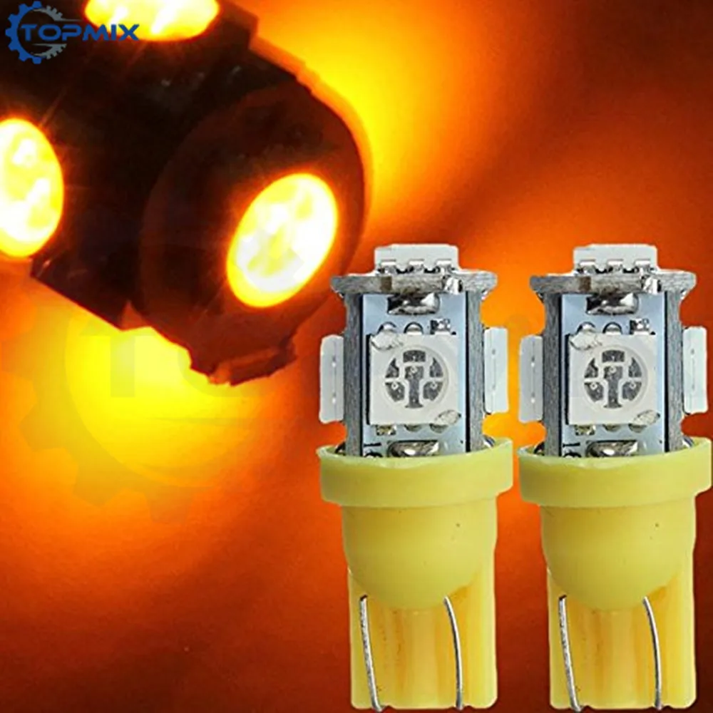 10 шт./лот T10 W5W 168 194 5SMD 2825 Светодиодные Автомобильные Боковые лампы с клиновидным