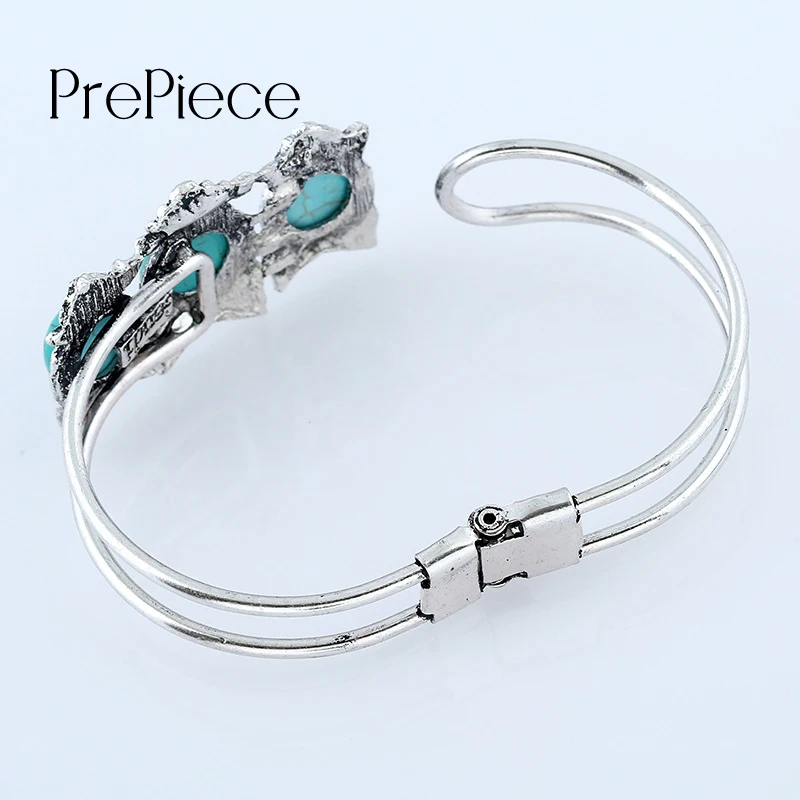 Prepiece Мода Шарм поп-чешские сова зеленый камень Браслеты для Для женщин браслет