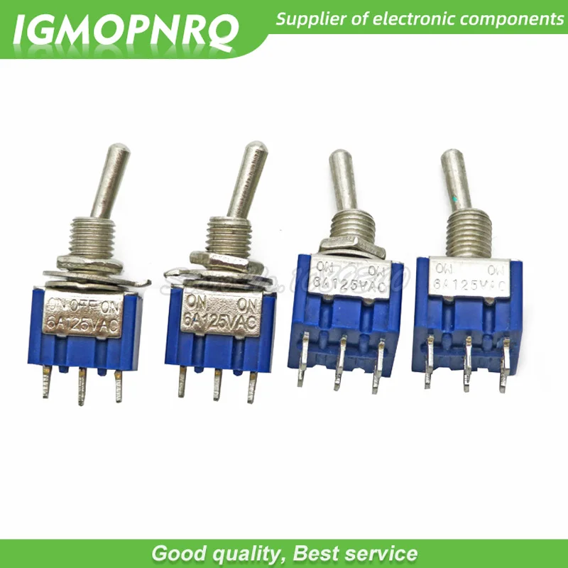 5 шт. Φ 6A 125V Mini 3/6PIN ON OFF/ON OFF Рычажные переключатели для включения света двигателя