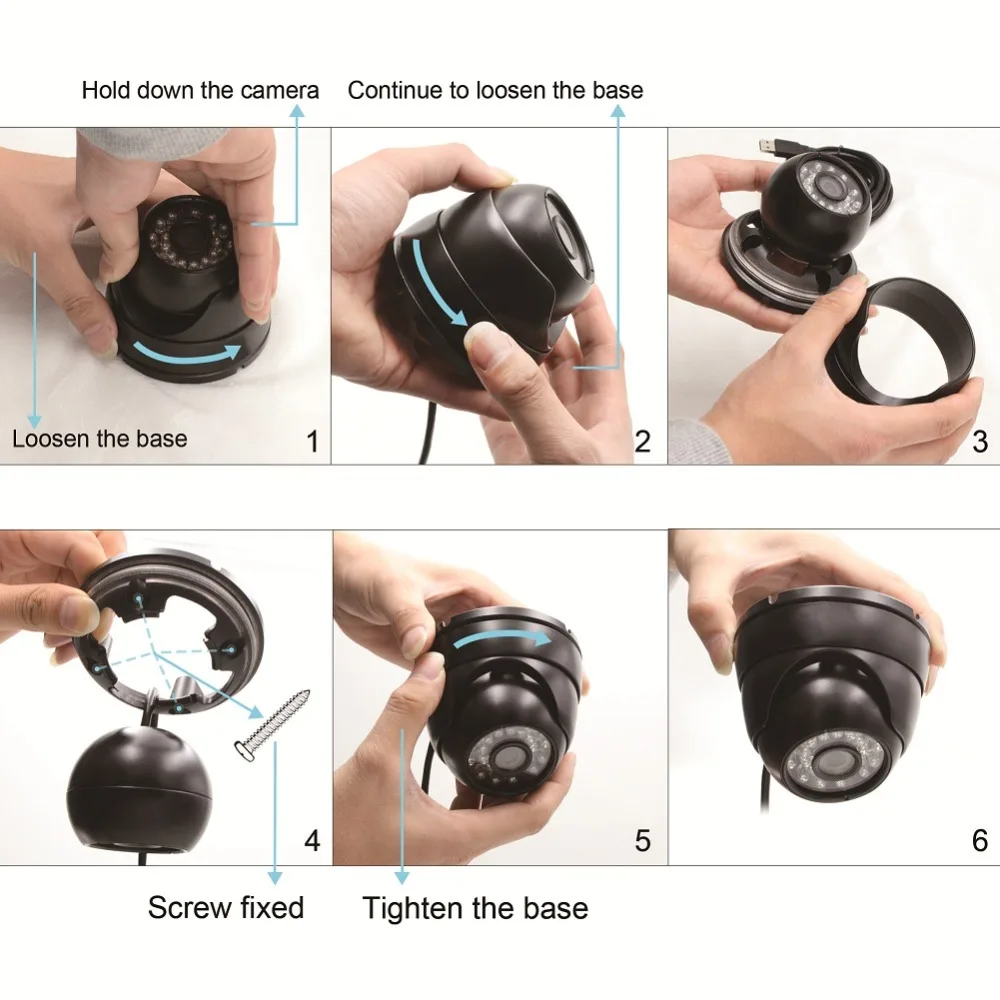 300k Пиксельная ПК камера драйвер распознавание лица инфракрасная купольная cctv USB