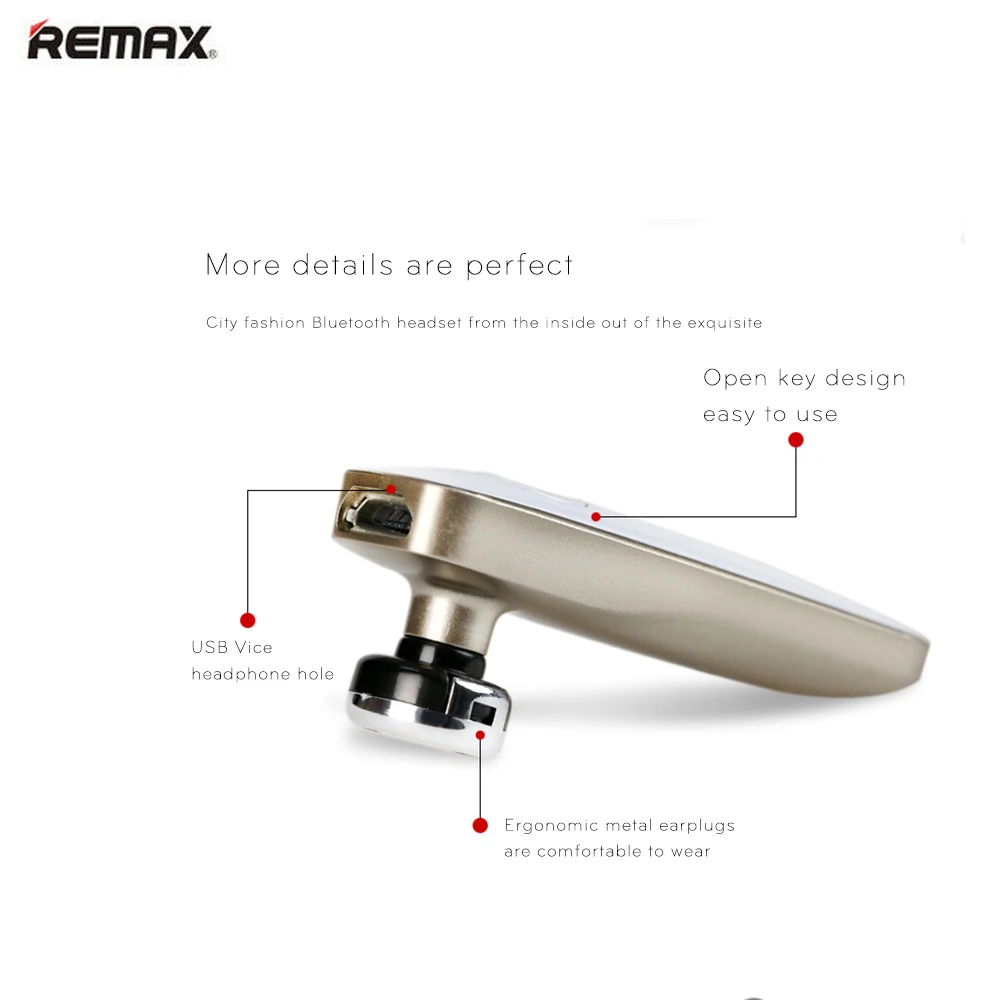 Беспроводные спортивные наушники Remax T8 Bluetooth стерео с крючком для телефонов Xiaomi
