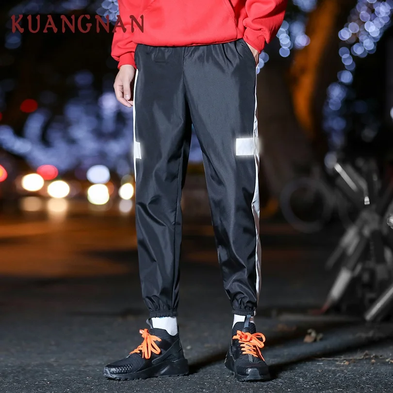 Мужские брюки шаровары KUANGNAN повседневные в стиле хип хоп 2018|Джоггеры| |