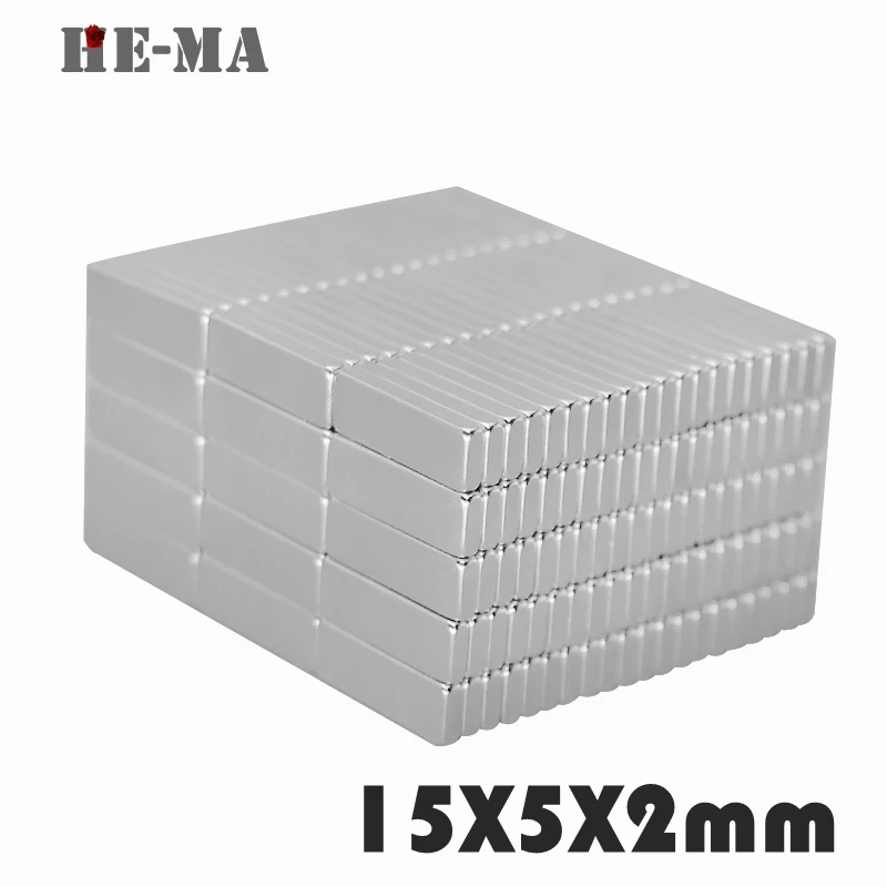 Imanes 50 шт. 15x5x2 неодимовый магнит постоянный супер сильный мощный магнитный он ма