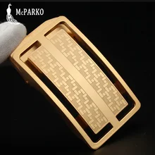 Роскошная золотая Автоматическая пряжка без ремня мужская для