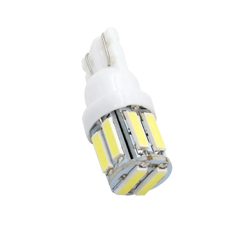 2 шт. белый светодиод T10 7014 10SMD 7020 W5W светодиодные лампы 194 168 2825 Сменные клиновидные
