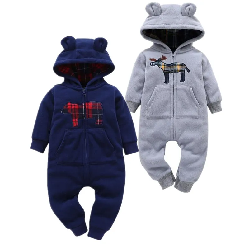 Одежда с героями мультфильмов для новорожденных мягкая флисовая плотная костюм