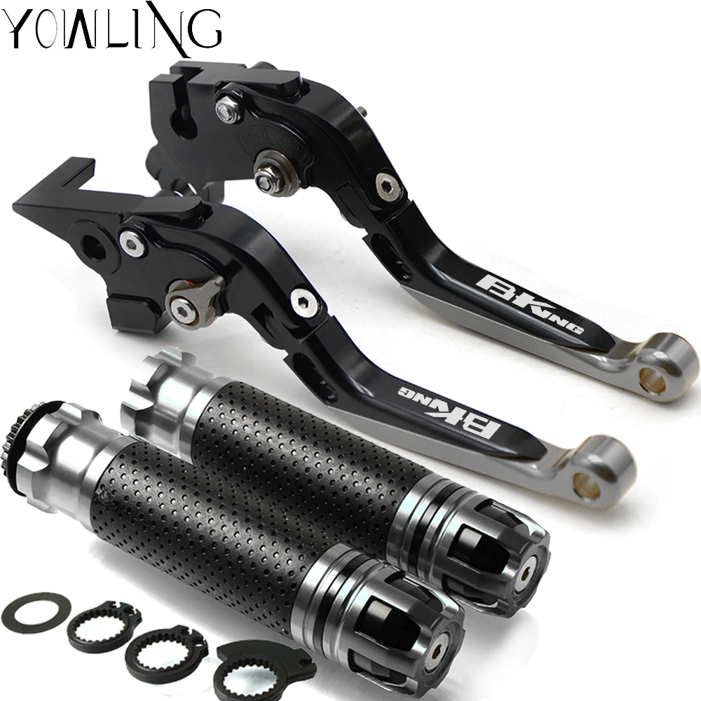 

Motorcycle Accessories Aluminum Brake Clutch Levers Handlebar grip Handle Hand Grips For Suzuki B-KING 2008 2009 2010 2011