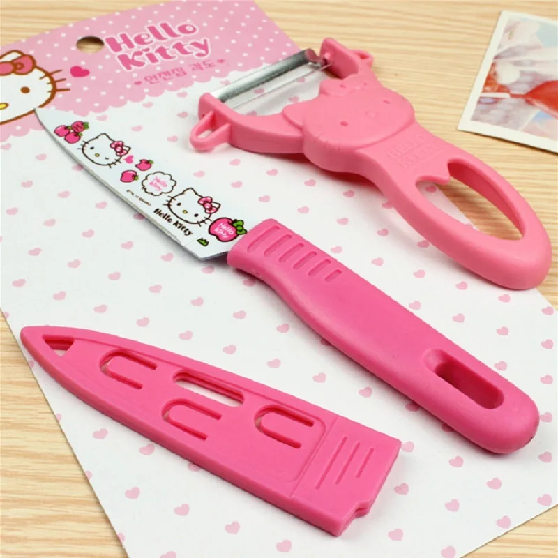 Кухня Инструменты для украшения розовый Кот Неко рисунок Hello kitty Овощечистка