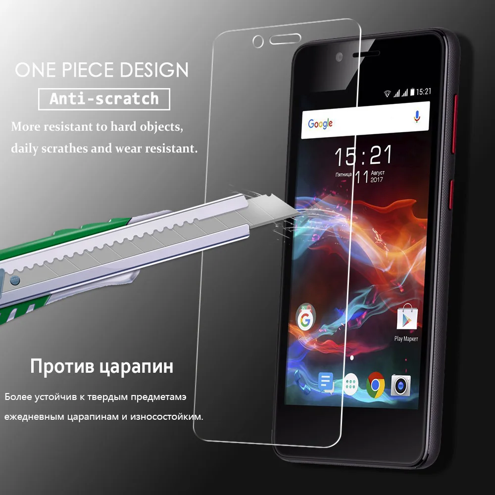 JONSNOW закаленное стекло для Fly FS458 Высокая четкость 2.5D 9H Защитная фронтальная