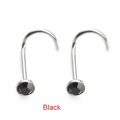 2 шт./лот новогодние титановые антиаллергические шпильки для носа крючки 0 8*9 5 мм