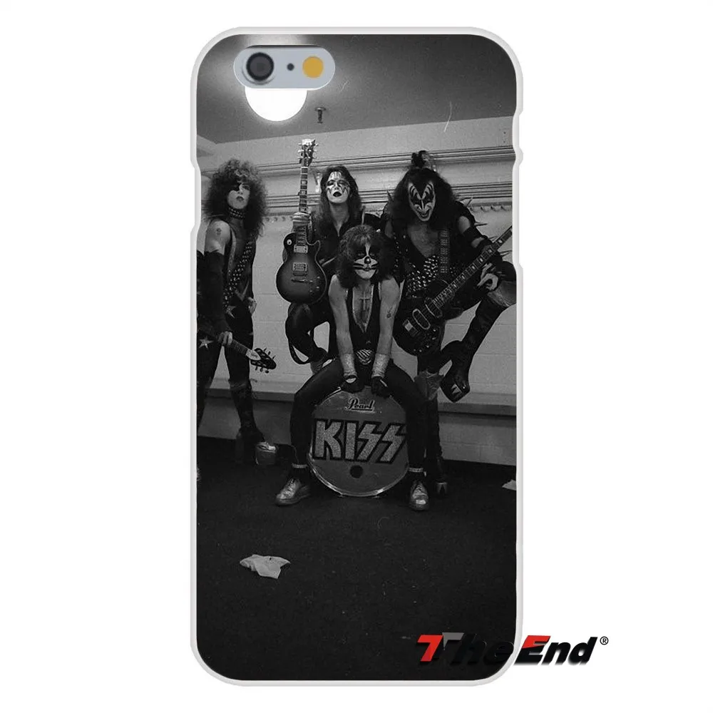Силиконовый мягкий чехол с принтом рок-группы США KISS для iPhone X 4 4S 5 5S 5C SE 6 6S 7 8 Plus Galaxy