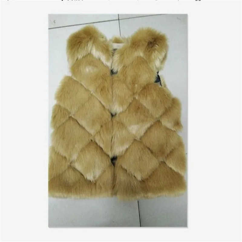 Лидер продаж 2016 новый зимний модный жилет из искусственного меха женский меховой