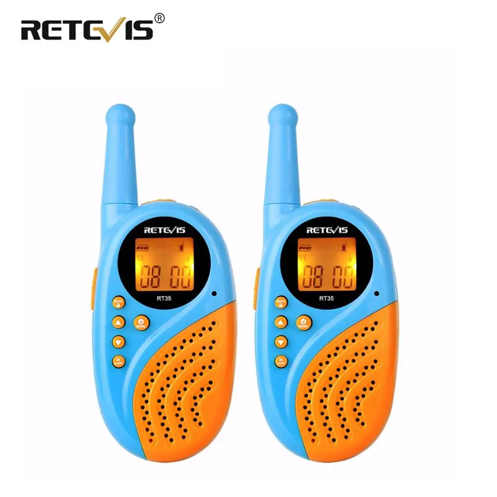 Портативная рация Retevis RT35 2 шт. 16/22 канала UHF PMR цифровые часы USB зарядка PMR446 подарок