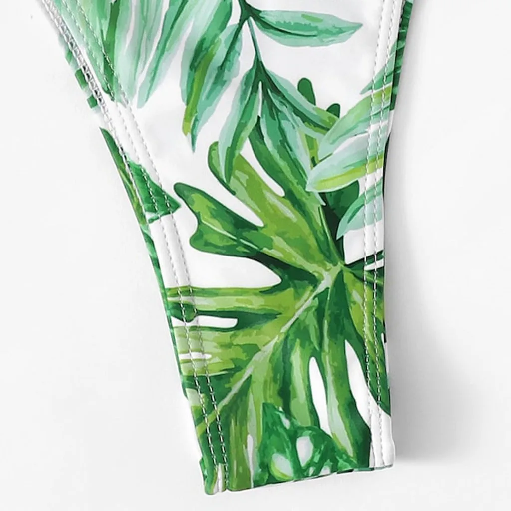 Женский купальник бикини SAGACE купальный костюм с подкладкой из листьев пляжная