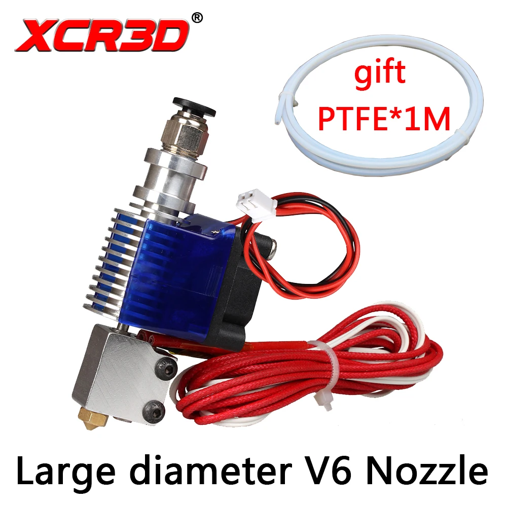 Форсунка Volcano XCR3D V6 hot end большого диаметра 1 75 мм/0 6 0 8 2 мм деталь экструдера для 3D