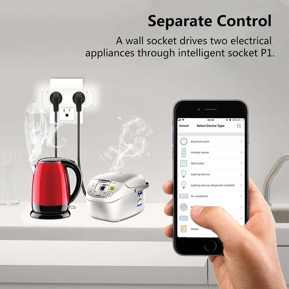 Работает с Alexa эхо/Google Home/IFTTT Wi Fi Голос управление Smart прочный разъем Spe экономия