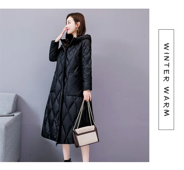 winter Women Snow White Down Coat Plus size Fashion jacket hoodie long Parkas warm Sweet Jackets Female winter coat clothes