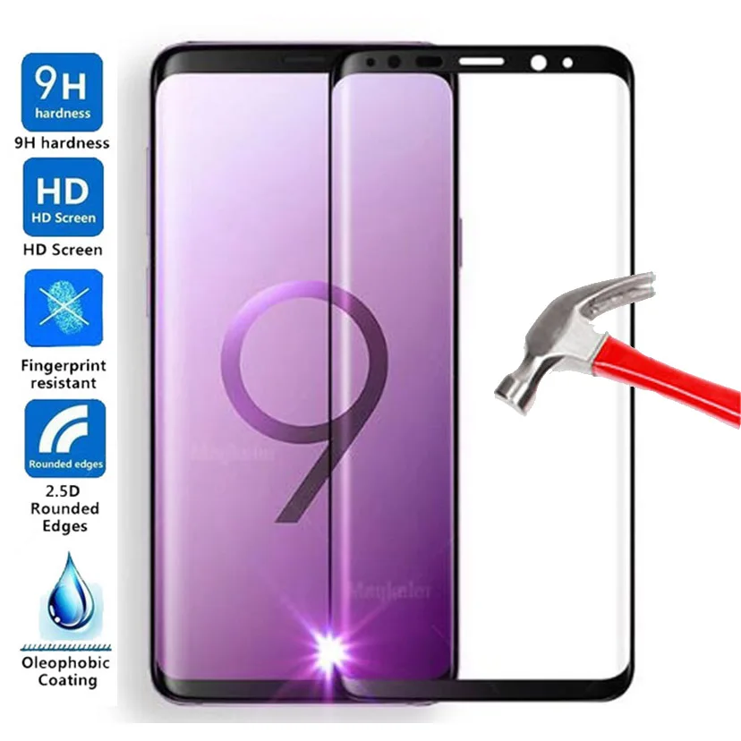 

9H Full Cover Tempered Glass For Samsung Galaxy S9 Screen Protector For Samsung S9 G960 G960F SM-G960F Front Protective Film