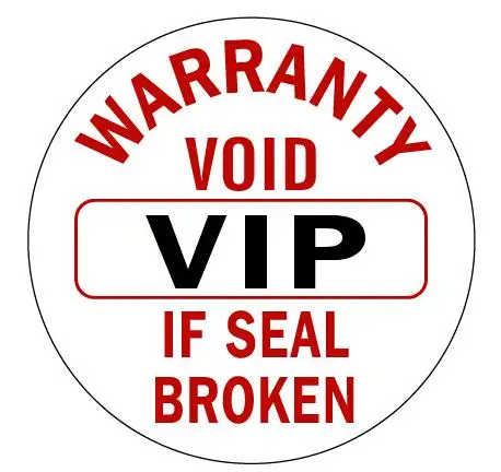 20000 pcs/lot Warranty sealing label sticker void if seal broken for VIP, diameter 1.2cm, Item no.V03