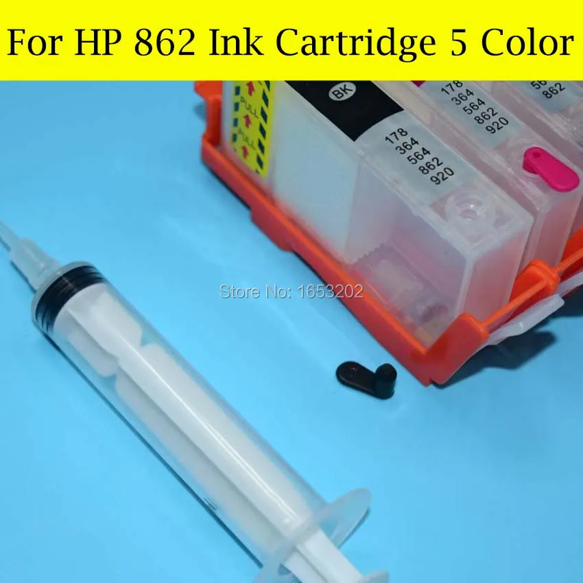 5 шт./компл. 862 чернильный картридж для HP862 XL HP B8558 C5388 C6388 D5468 C309a C309g принтера|ink