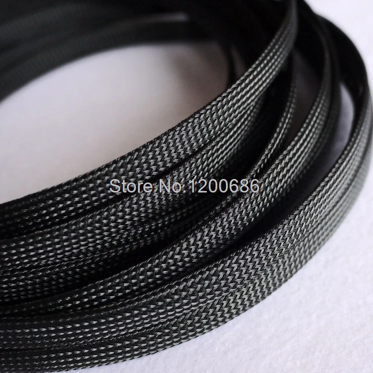 

10M Cable Sleeve black Wire Protection Dia 8mm Nylon Braided Cable Sleeve