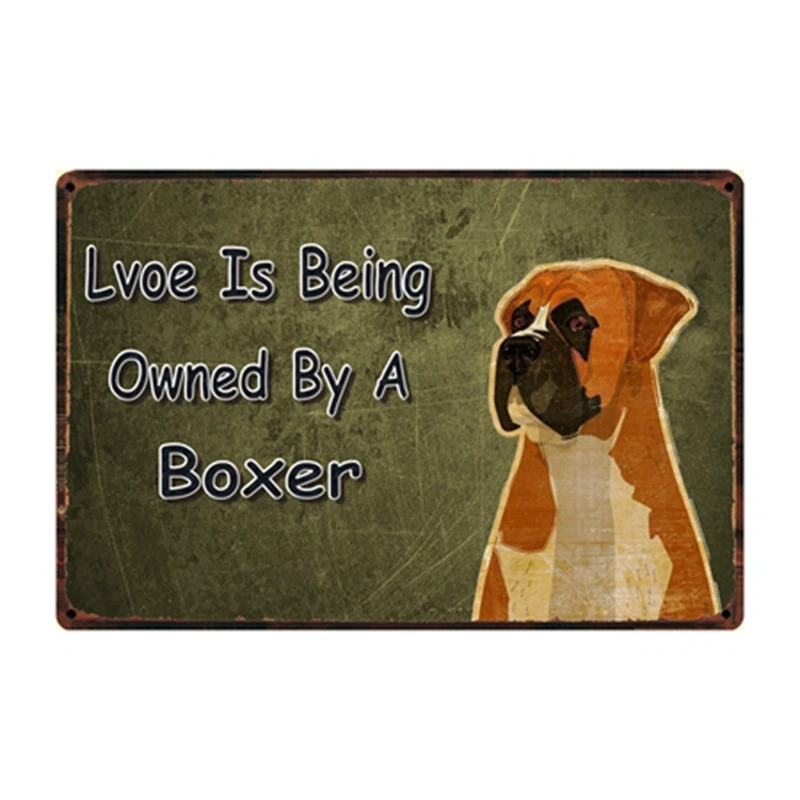 Pet Dogs Love принадлежит боксеру мопсу металлическому знаку оловянный постер