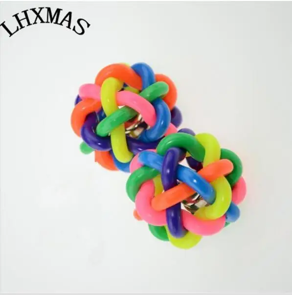 2 шт./лот цветная игрушка попугай с колокольчиком клетка для птиц игрушки мячи