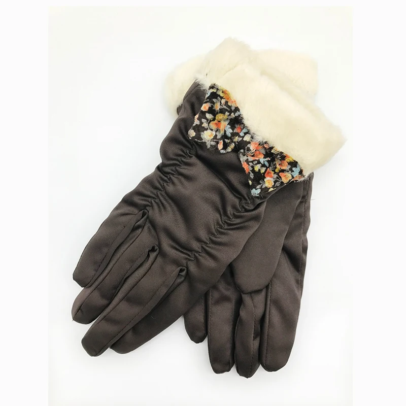 Перчатки FLYBER Elegant Women Solid с дизайном банта для зимы и осени 2020 года с полными пальцами и защитой для вождения и лыжного спорта.