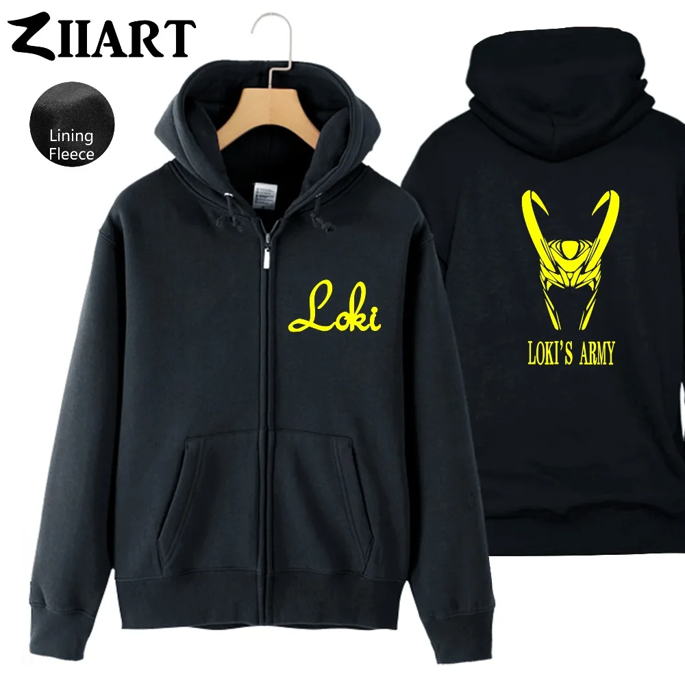 Женский армейский шлем Loki флисовое пальто на молнии с капюшоном и надписью God Of