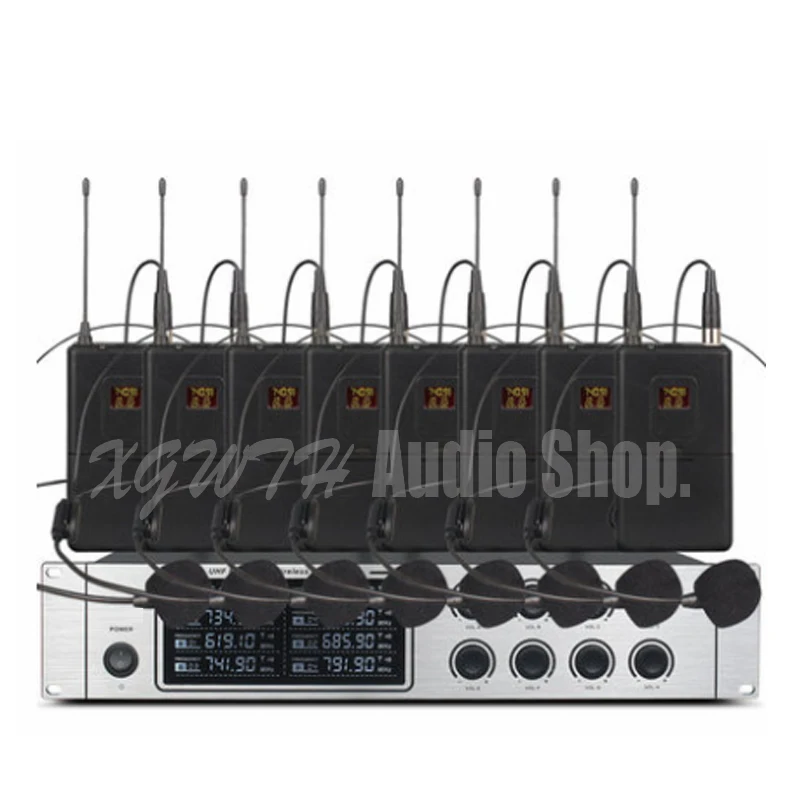 저렴한 UHF 무선 회의 마이크 시스템, 무대 공연 음성 핸드헬드 칼라 헤드셋 척 입고 구즈넥 마이크